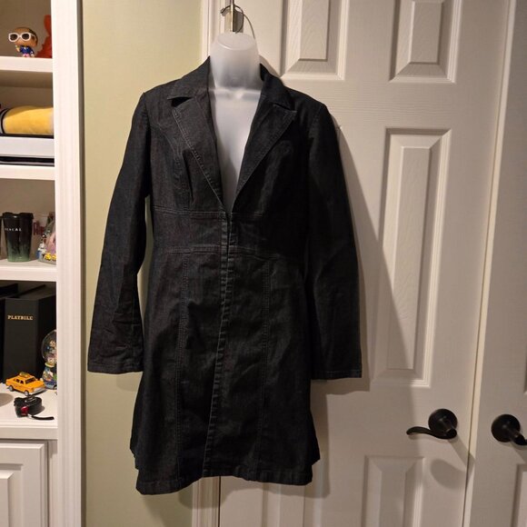 Bisou Bisou Y2K Dark Denim Jacket Size Medium - Picture 1 of 11